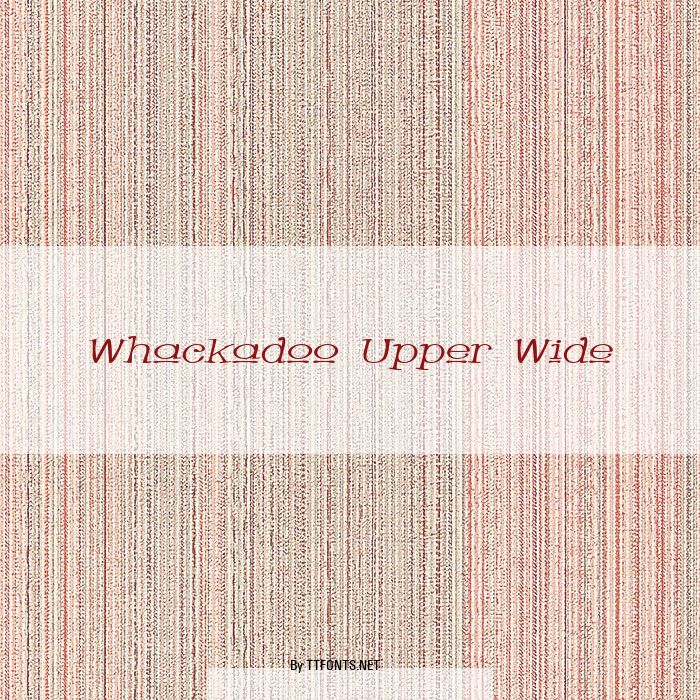 Whackadoo Upper Wide example